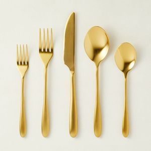 Juego de Cubiertos Portátil de Acero Inoxidable de Alta Calidad para Viajes y Restaurantes, Cuchara, Tenedor y Cuchillos Dorados, el Mejor Regalo para el Hogar - Product Image 1