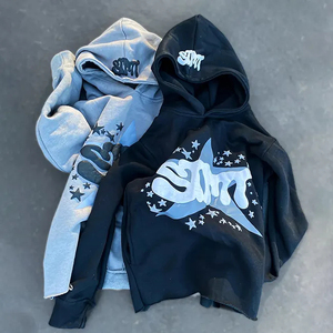 เสื้อมีฮู้ดพิมพ์ลายพัฟปกสูงสำหรับทุกเพศมีกระเป๋ามีฮู้ดสุดเท่ทันสมัยออกแบบได้ตามต้องการสำหรับสุภาพสตรี - Product Image 5