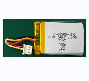 Заводская цена LP-523450P-1S-3 3,7 В 950 мАч литий-полимерный аккумулятор аккумуляторная батарея