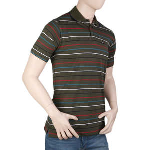 เสื้อยืดคอกลมแขนสั้นผู้ชาย - สีเขียว - สีเขียว - Product Image 1