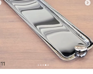 Bandejas de servicio decorativas plateadas de diseño moderno de tendencia superior, forma rectangular, apto para lavavajillas, contacto con alimentos, mayorista seguro - Product Image 6