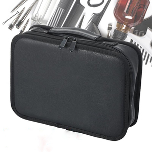 Sac de voyage en cuir pour Salon | Ciseaux de coiffure, peignes, Clips, tondeuse, étui de Salon en cuir, Logo personnalisé - Product Image 5