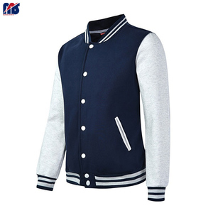 แจ็คเก็ตเบสบอลคอวีกันลมสำหรับผู้ชายขายส่ง แจ็คเก็ตเปล่าแบบ Letterman ผ้าขนสัตว์/โพลีเอสเตอร์สำหรับทุกเพศ - Product Image 3