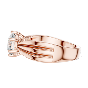 Bague de fiançailles en diamant de laboratoire rond de 1,25 carat, clarté VVS-VS EF, options or 18 carats et argent, diamant de laboratoire et moissanite éthiques - Product Image 4