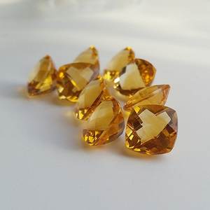 Lote a Granel de Piedras Preciosas de Cuarzo Citrino Natural de Calidad AAAAA, Corte Cojín, 3x5mm-12x16mm, Amarillo, Semipreciosas, para Joyería DIY - Product Image 3