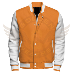 Varsity แจ็คเก็ตผ้าฝ้าย100%,โพลีเอสเตอร์สีทึบปักลาย - Product Image 4