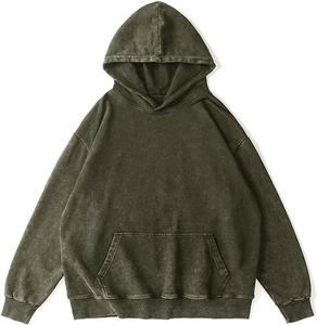 Sudadera con capucha de lavado ácido de estilo callejero para hombre de diseñador 2025, ropa de hombre bordada, estampado Digital, cuello con capucha de patrón sólido para invierno - Product Image 6