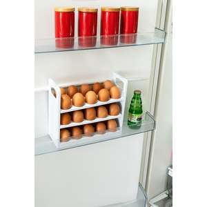 Organisateur d'oeufs Réfrigérateur Organisateur d'oeufs 30's 3 Étagère Boîte à oeufs 10x22 Cm - Product Image 3