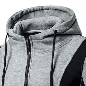 Sweat-shirts à capuche surdimensionnés pour hommes, sur mesure, de haute qualité, en polyester/coton, légers, en molleton, avec fermeture éclair sur le devant, pour l'hiver/été - Product Image 5