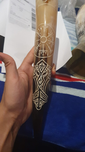 Corne pour boire, ciselure gravée à la main, sur mesure, à thème vintage et style Viking, convient à la vente - Product Image 3