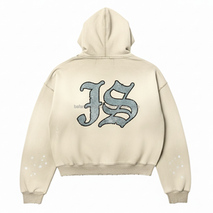 Sudadera con capucha y cremallera para mujer, forro polar pesado, lavado Vintage, Beige, bordado, logotipo personalizado, estilo desgastado, sudaderas básicas de calidad Premium - Product Image 2