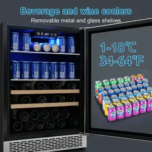 Josoo Wine And Beverage Coolers Refrigerator Wine Fridge Drink Cooler Beer And Wine Cellar With Compressor