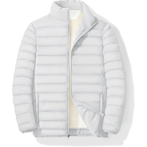 Chaquetas Acolchadas de Lona para Hombre de Primera Calidad con Diseño Moderno, Cuello Alto y Logotipo Frontal, Estilo Urbano - Product Image 1