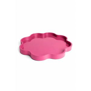 OEM Personnaliser Couleur Laque Haft Moon Plateau Laque Plateau De Service Plateau Festonné Centres De Table Décoration À La Main HNH Artisanat - Product Image 6