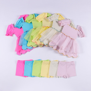 Girls Chiffon A-Line Dress <b>Puff</b> Sleeve Square Collar Ruffles Mini Summer Cute OEM ODM Custom Style Size Logo Pattern - Product Image 2