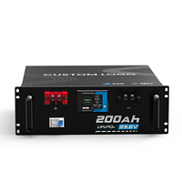 Batterie de stockage d'énergie LiFePO4 25,6 V 200 Ah 5,12 kWh, batterie en rack pour alimentation de secours solaire domestique