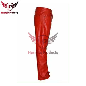 Leggings en cuir véritable taille haute pour femmes luxueuses pantalons décontractés avec toile élégante Sexy pantalon en cuir taille haute élégant - Product Image 4