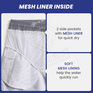 Pantalones cortos de baño de malla transpirable de verano para hombre, diseño de impresión por sublimación personalizado con Material de algodón 100% - Product Image 5