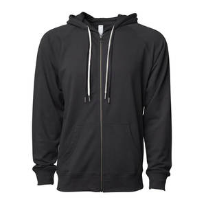 Sweat à capuche zippé de haute qualité 450 g/m², épais, couleur unie, 100 % coton, écologique, coupe-vent, unisexe, hiver 2024 - Product Image 3