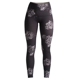 Professional Manufacture Best Quality Women <b>Legging</b> Elastic Waist Mid Waist Solid <b>Pattern</b> Breathable Quick Dry Spandex/Polyester - Product Image 5