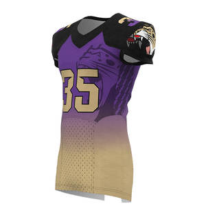 โรงงานขายส่งเสื้อฟุตบอลอเมริกันระเหิดเปล่าคุณภาพสูงเสื้อฟุตบอลระบายอากาศ - Product Image 5