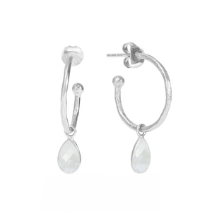 Dentelle Agate Gemstone Teardrop Shape 8x10mm Sterling Silver Gold Vermeil Dangle Drop Earring Wholesale Earring - Product Image 2