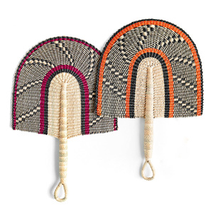 Éventails en herbe de mer pour la maison, l'hôtel, le complexe hôtelier, art mural en paille tressée à la main, éventail à main en herbe de mer - Product Image 4