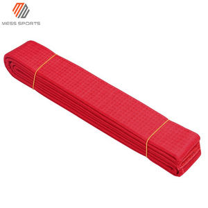 MESS SPORTS High Quality Solid White Striped Border Patterned Mid Customized Unisex Martial Arts Equipment Karate <b>Belts</b> - Product Image 5