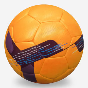 Adult Size 5 Hybrid Soccer Ball Durable Leather Football <b>Hand</b>-Sewn and <b>Machine</b>-<b>Stitched</b> Orange Training Ball Made in Pakistan - Product Image 2