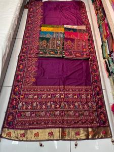 Venta al por mayor NEETA CREATION Modern Pashmina Sarees Siroski Latkan Acentos Elegante Étnico Desgaste Diwali Fiestas Bodas OEM a granel - Product Image 3