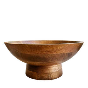 H.M.A Handicrafts Bol à salade en bois d'acacia Design rond et lisse pour cuisine ou présentation rustique - Product Image 1