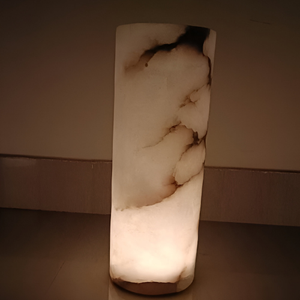 Candelabro Navideño de Ónix Blanco Natural Hecho a Mano, Diseño Personalizado, Decoración del Hogar, Portavelas Festivo de Piedra - Product Image 2