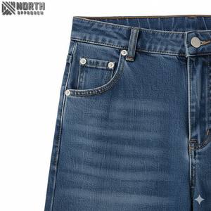 Prix bon marché Streetwear coton Baggy Style pantalon long pantalon droit jambe large Denim pantalon pour homme Style personnalisé mode Oem - Product Image 3
