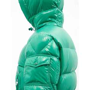 Chaqueta acolchada de gran tamaño transpirable de invierno para hombre personalizada, chaqueta acolchada de lona con cuello levantado, logotipo frontal para exteriores de calle alta - Product Image 3