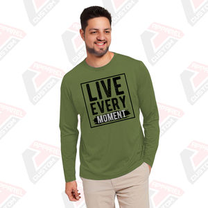 เสื้อยืดผ้าฝ้ายแขนยาวของผู้ชายมรดกเป็นมิตรกับสิ่งแวดล้อมผ้าปะติดสวมใส่สบายในฤดูร้อนสไตล์ผ้ายีนส์ผ้าลูกฟูก - Product Image 3