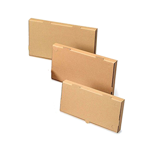 กล่องพิซซ่าขนมปังแบนกระดาษคราฟท์ธรรมดาขนาด14x7x1.5กล่องกระดาษรีไซเคิลหนาพกพาออกแบบโลโก้ได้ตามต้องการ - Product Image 4