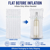Sac gonflable antichoc en PA/PE sur mesure en forme de Q à 5 colonnes pour bouteilles en verre fines de 6x6x36cm