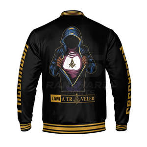 Chaqueta Universitaria Masónica Personalizada de Alta Calidad para Hombre, Chaqueta Universitaria Bordada con la Logotipos de la Francmasonería - Product Image 3