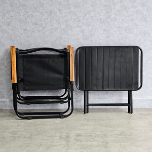 Polyester <b>Foldable</b> Minimalist Lemon Tea <b>Table</b> & 2 <b>Chairs</b> Set-CBCF294 - Product Image 6