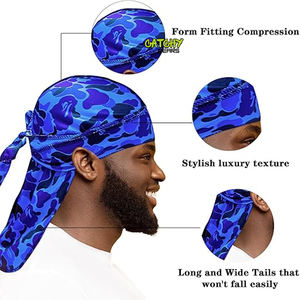 Durags de Moda con MOQ Bajo, Durags Personalizados con Impresión de Diseñador para Hombre, Durags Sedosos - Product Image 4