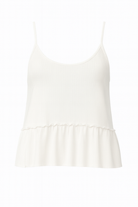 Haut babydoll côtelé à bretelles spaghetti pour femme, uni, doux, 100 % coton, respirant, vêtements de maison, pulls, logo personnalisé, direct - Product Image 2