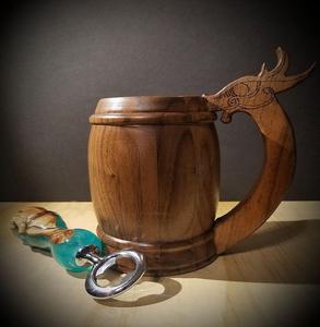 Support à vin artisanal de luxe en bois et métal gravé sur mesure pour bar à bière et à vin, ensembles, fêtes et cadeaux - Product Image 1