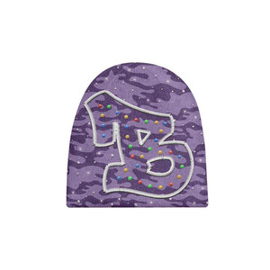 Unisex Camouflage Beanie Embroidered Number 13 Colorful Rhinestones Breathable Waterproof Street Style <b>Winter</b> Travel Hat for - Product Image 6
