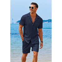 Ensemble de chemises pour hommes mode vêtements de sport de plage 2024 nouveau décontracté col rond hauts hip-hop rue drôle à manches courtes été