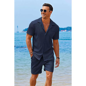 Conjunto de camisa para hombre, ropa deportiva de playa caliente a la moda, novedad de 2024, camisetas informales con cuello redondo, Street hip-hop, divertida manga corta de verano - Product Image 3