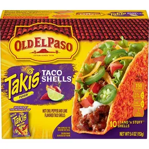 Takis Fuego Taco conchiglie di Old El Paso chips