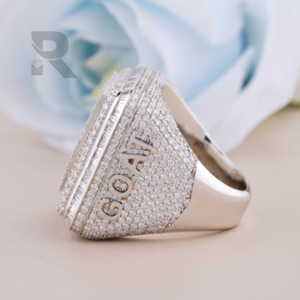 แหวนประดับเพชรทรงกลมสีทองสำหรับผู้ชายปรับแต่งได้เครื่องประดับสไตล์ฮิปฮอปน้ำแข็ง - Product Image 3