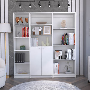 Simla Modern Design 3-Piece <b>White</b> <b>Living</b> <b>Room</b> Set - Product Image 1