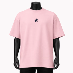 Camiseta de Hombre Rosa, Corte Regular, Manga Corta, Cuello Redondo, Estilo Casual, Tejido de Punto Transpirable, 100% Algodón Jersey - Product Image 1