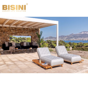Chaise longue <span class=keywords><strong>de</strong></span> jardin en aluminium pour hôtel <span class=keywords><strong>de</strong></span> luxe, mobilier d'extérieur pour <span class=keywords><strong>bain</strong></span> <span class=keywords><strong>de</strong></span> <span class=keywords><strong>soleil</strong></span> avec coussins rembourrés réglables - Product Image 6